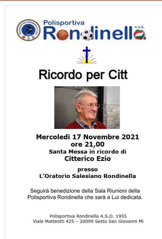 Messa in ricordo di CITTERICO EZIO